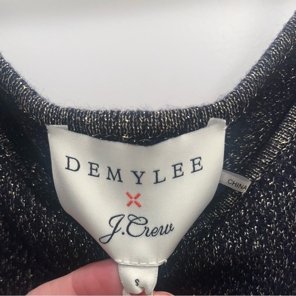 NWT Demylee x J.Crew Cashmere blend black and gold sweater tank top - Picture 4 of 5